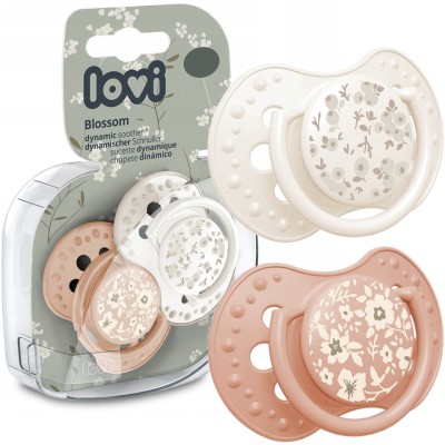 Smoczek silikonowy dynamiczny LOVI 6-18m 2 szt. Blossom Ivory 22/923girl Smoczek silikonowy dynamiczny LOVI 6-18m 2 szt. Blossom Ivory 22/923girl