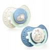 Smoczek silikonowy dynamiczny LOVI 6-18m 2 szt. Night&Day Boy 22/915