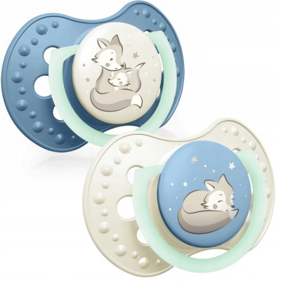 Smoczek silikonowy dynamiczny LOVI 6-18m 2 szt. Night&Day Boy 22/915 Smoczek silikonowy dynamiczny LOVI 6-18m 2 szt. Night&Day Boy 22/915