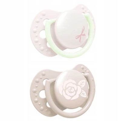 Smoczek silikonowy dynamiczny LOVI 0-2 m 2 szt. Baby Shower Girl 22/900girl Smoczek silikonowy dynamiczny LOVI 0-2 m 2 szt. Baby Shower Girl 22/900girl