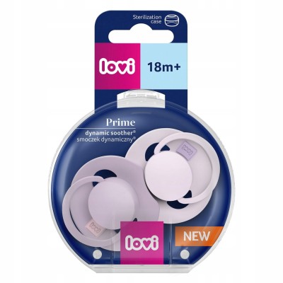 Smoczek silikonowy dynamiczny LOVI Prime 6-18m 2 szt Lilac/Violet 34/422 Smoczek silikonowy dynamiczny LOVI Prime 6-18m 2 szt Lilac/Violet 34/422