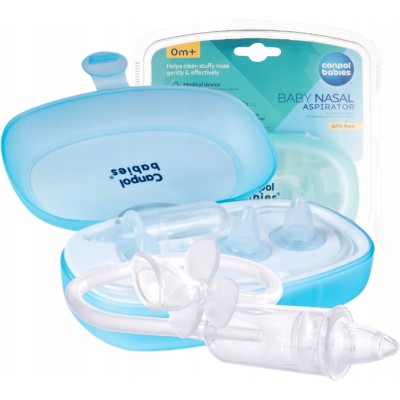 Aspirator do nosa Canpol babies dla niemowląt + etui i 2 końcówki 5/119med Aspirator do nosa Canpol babies dla niemowląt + etui i 2 końcówki 5/119med