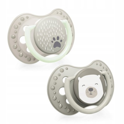 Smoczek silikonowy dynamiczny LOVI 6-18 m 2 szt. Buddy Bear 22/865 Smoczek silikonowy dynamiczny LOVI 6-18 m 2 szt. Buddy Bear 22/865