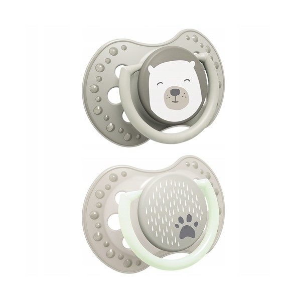 Smoczek silikonowy dynamiczny LOVI 0-2 m 2 szt. Buddy Bear 22/862