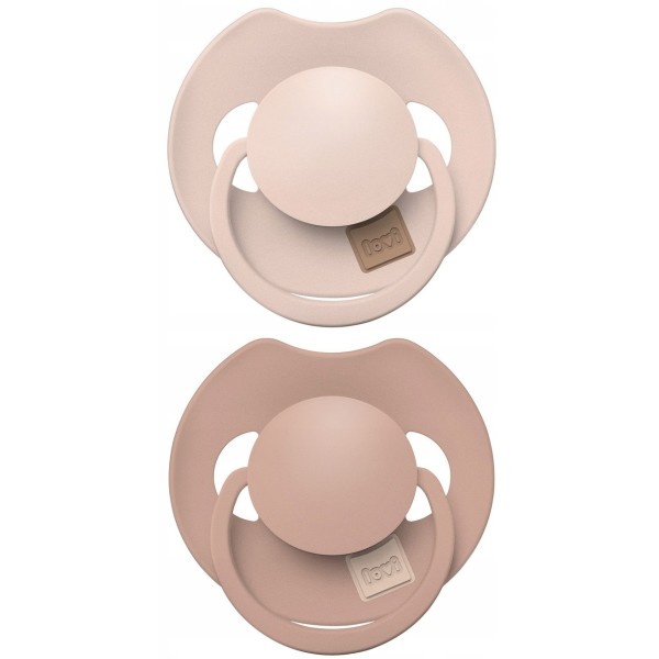 Smoczek silikonowy dynamiczny LOVI Prime 6-18m 2 szt Nude/Blush 34/406