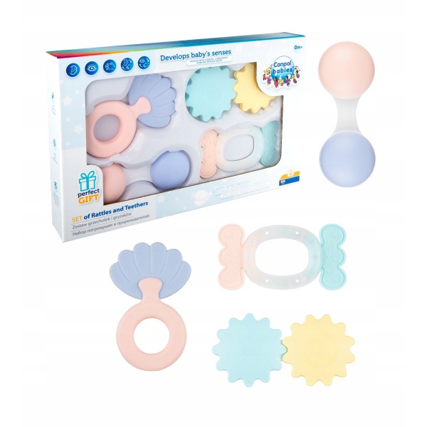 Zestaw pierwszych grzechotek Canpol Babies Pastel 79/401