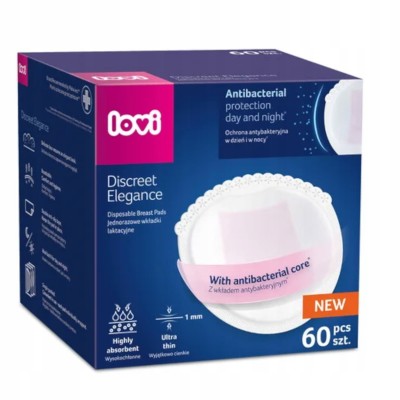 Antybakteryjne wkładki laktacyjne LOVI Discreet Elegance 19/607 Antybakteryjne wkładki laktacyjne LOVI Discreet Elegance 19/607