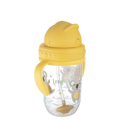Kubek niekapek z rurką i odważnikiem Canpol babies 270 ml exotic 56/606_yel Kubek niekapek z rurką i odważnikiem Canpol babies 270 ml exotic 56/606_yel