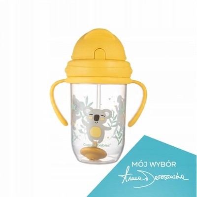 Kubek niekapek z rurką i odważnikiem Canpol babies 270 ml exotic 56/606_yel Kubek niekapek z rurką i odważnikiem Canpol babies 270 ml exotic 56/606_yel