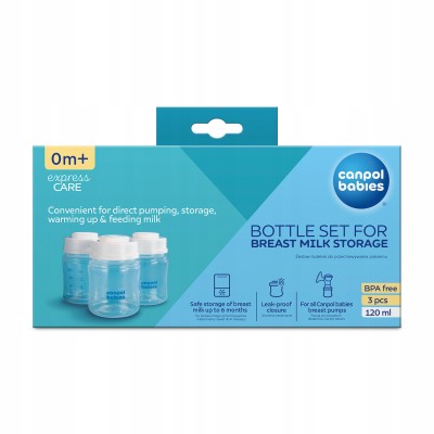 Canpol babies zestaw butelek do przechowywania pokarmu mleka 3x120ml 35/235 Canpol babies zestaw butelek do przechowywania pokarmu mleka 3x120ml 35/235