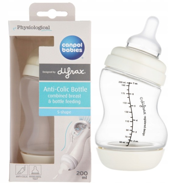 Canpol Babies Butelka Antykolkowa S-Shape Szeroka PP 200 ml 24/201