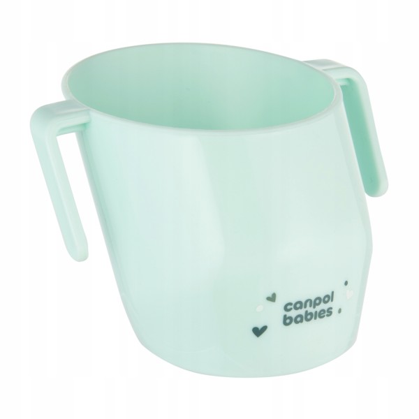 Kubek treningowy Canpol babies 180ml turkusowy 12m+ bez BPA uchwyty 74/060