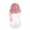 Canpol babies Bidon 370 ml różowy z rurką silikonową - szczelny i wygodny