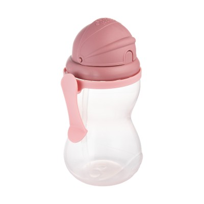Canpol babies Bidon 370 ml różowy z rurką silikonową - szczelny i wygodny Canpol babies Bidon 370 ml różowy z rurką silikonową - szczelny i wygodny