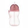 Canpol babies Bidon 370 ml różowy z rurką silikonową - szczelny i wygodny