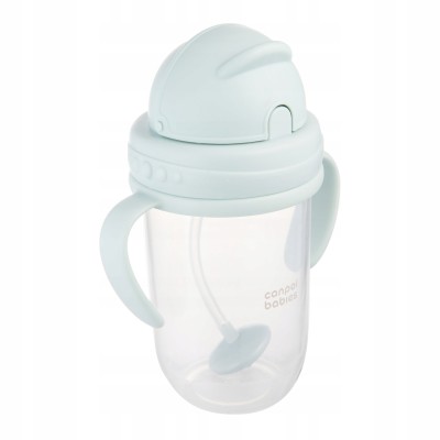 Kubek niekapek Canpol 270ml z rurką i odważnikiem 6m+ zielony BPA FREE Kubek niekapek Canpol 270ml z rurką i odważnikiem 6m+ zielony BPA FREE