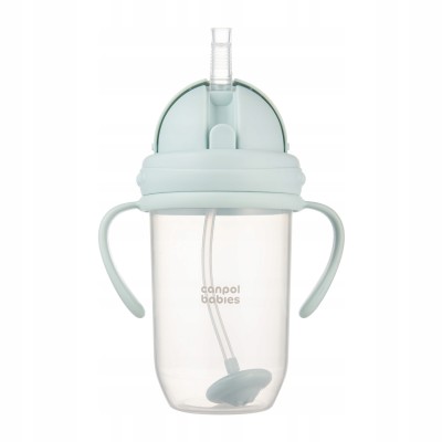 Kubek niekapek Canpol 270ml z rurką i odważnikiem 6m+ zielony BPA FREE Kubek niekapek Canpol 270ml z rurką i odważnikiem 6m+ zielony BPA FREE