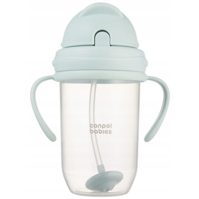 Kubek niekapek Canpol 270ml z rurką i odważnikiem 6m+ zielony BPA FREE Kubek niekapek Canpol 270ml z rurką i odważnikiem 6m+ zielony BPA FREE