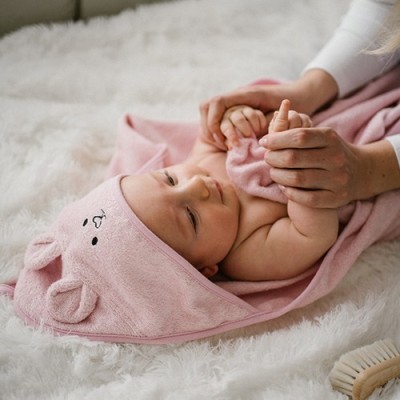 Mata tytuł: Bambusowe okrycie kąpielowe z kapturkiem dla niemowląt – miękkie, hipoalergiczne, 100x100 cm Mata tytuł: Bambusowe okrycie kąpielowe z kapturkiem dla niemowląt – miękkie, hipoalergiczne, 100x100 cm