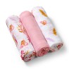 Naturalne pieluszki z włókien bambusa natural bamboo różowe Babyono 397/07