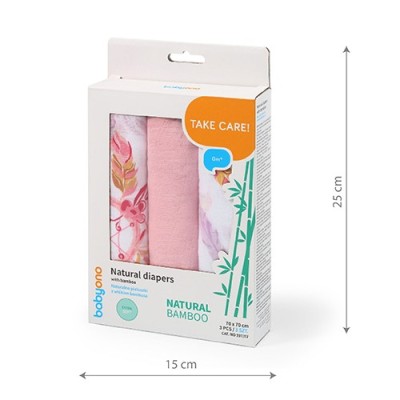 Pieluszki bambusowe 70x70 cm – 3 sztuki | Hipoalergiczne, miękkie i wielofunkcyjne