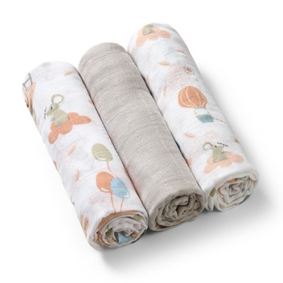 Pieluszki bambusowe 70x70 cm – 3 sztuki | Naturalne, delikatne i hipoalergiczne dla niemowląt