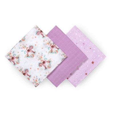 Pieluszki bambusowe 70x70 cm – 3 sztuki | Naturalne, delikatne i hipoalergiczne dla niemowląt
