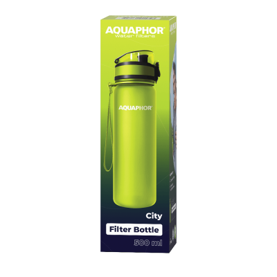 Bidon filtrujący wodę dla dzieci i rodziców AQUAPHOR 0,5 l – bez BPA, do szkoły i podróży