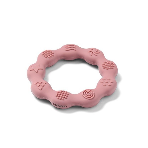 Gryzak silikonowy ring różowy Babyono 825/02