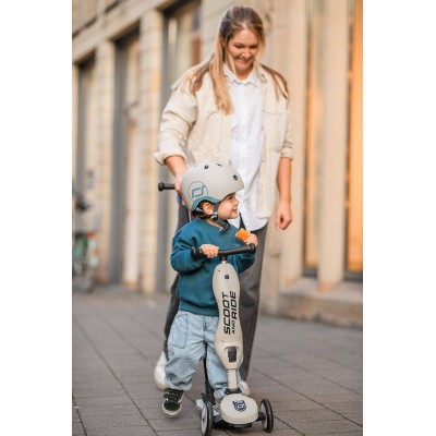 Scoot & Ride Highwaykick 1 Push and Go 2w1 – jeździk i hulajnoga z rączką, dla spacerów i zabawy w domu i na zewnątrz Scoot & Ride Highwaykick 1 Push and Go 2w1 – jeździk i hulajnoga z rączką, dla spacerów i zabawy w domu i na zewnątrz