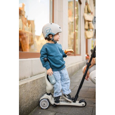 Scoot & Ride Highwaykick 1 Push and Go 2w1 – jeździk i hulajnoga z rączką, dla spacerów i zabawy w domu i na zewnątrz Scoot & Ride Highwaykick 1 Push and Go 2w1 – jeździk i hulajnoga z rączką, dla spacerów i zabawy w domu i na zewnątrz