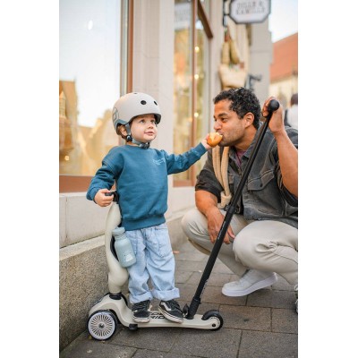 Scoot & Ride Highwaykick 1 Push and Go 2w1 – jeździk i hulajnoga z rączką, dla spacerów i zabawy w domu i na zewnątrz Scoot & Ride Highwaykick 1 Push and Go 2w1 – jeździk i hulajnoga z rączką, dla spacerów i zabawy w domu i na zewnątrz
