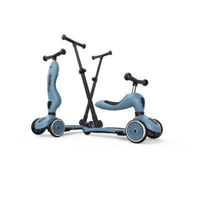 Scoot & Ride Highwaykick 1 Push and Go 2w1 – jeździk i hulajnoga z rączką, dla spacerów i zabawy w domu i na zewnątrz Scoot & Ride Highwaykick 1 Push and Go 2w1 – jeździk i hulajnoga z rączką, dla spacerów i zabawy w domu i na zewnątrz