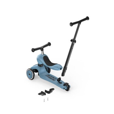 Scoot & Ride Highwaykick 1 Push and Go 2w1 – jeździk i hulajnoga z rączką, dla spacerów i zabawy w domu i na zewnątrz Scoot & Ride Highwaykick 1 Push and Go 2w1 – jeździk i hulajnoga z rączką, dla spacerów i zabawy w domu i na zewnątrz