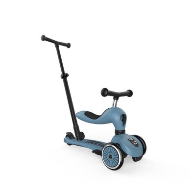 Scoot & Ride Highwaykick 1 Push and Go 2w1 – jeździk i hulajnoga z rączką, dla spacerów i zabawy w domu i na zewnątrz Scoot & Ride Highwaykick 1 Push and Go 2w1 – jeździk i hulajnoga z rączką, dla spacerów i zabawy w domu i na zewnątrz