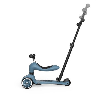 Scoot & Ride Highwaykick 1 Push and Go 2w1 – jeździk i hulajnoga z rączką, dla spacerów i zabawy w domu i na zewnątrz Scoot & Ride Highwaykick 1 Push and Go 2w1 – jeździk i hulajnoga z rączką, dla spacerów i zabawy w domu i na zewnątrz