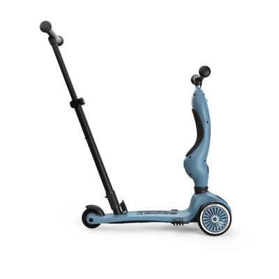 Scoot & Ride Highwaykick 1 Push and Go 2w1 – jeździk i hulajnoga z rączką, dla spacerów i zabawy w domu i na zewnątrz Scoot & Ride Highwaykick 1 Push and Go 2w1 – jeździk i hulajnoga z rączką, dla spacerów i zabawy w domu i na zewnątrz