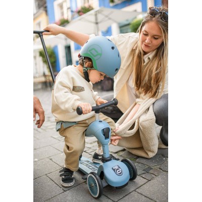 Scoot & Ride Highwaykick 1 Push and Go 2w1 – jeździk i hulajnoga z rączką, dla spacerów i zabawy w domu i na zewnątrz Scoot & Ride Highwaykick 1 Push and Go 2w1 – jeździk i hulajnoga z rączką, dla spacerów i zabawy w domu i na zewnątrz