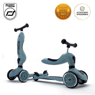 Highwaykick 1 2w1 – hulajnoga i jeździk z regulacją, bezpieczna i wygodna | Scoot & Ride Steel Highwaykick 1 2w1 – hulajnoga i jeździk z regulacją, bezpieczna i wygodna | Scoot & Ride Steel