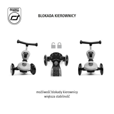 Highwaykick 1 2w1 – hulajnoga i jeździk z regulacją, bezpieczna i wygodna | Scoot & Ride Steel Highwaykick 1 2w1 – hulajnoga i jeździk z regulacją, bezpieczna i wygodna | Scoot & Ride Steel