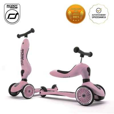 Highwaykick 1 2w1 – hulajnoga i jeździk z regulacją, bezpieczna i wygodna | Scoot & Ride Rose Highwaykick 1 2w1 – hulajnoga i jeździk z regulacją, bezpieczna i wygodna | Scoot & Ride Rose
