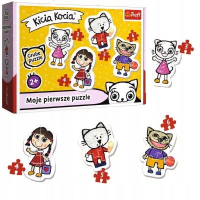 Puzzle Kicia Kocia Baby 4w1 dla dzieci 2+ – Trefl 36088
