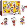 Pierwsze puzzle Kicia Kocia Baby – 4 układanki dla maluchów – duże elementy, bajkowe ilustracje – Trefl 36088