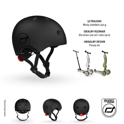 Kask dziecięcy Scoot & Ride XXS – ultralekki, bezpieczny, z lampką LED Kask dziecięcy Scoot & Ride XXS – ultralekki, bezpieczny, z lampką LED