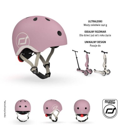 Kask dziecięcy Scoot & Ride XXS – ultralekki, bezpieczny, z lampką LED Kask dziecięcy Scoot & Ride XXS – ultralekki, bezpieczny, z lampką LED