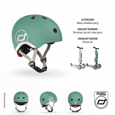 Kask dziecięcy Scoot & Ride XXS – ultralekki, bezpieczny, z lampką LED Kask dziecięcy Scoot & Ride XXS – ultralekki, bezpieczny, z lampką LED