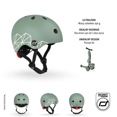 Kask dziecięcy Scoot & Ride XXS – ultralekki, bezpieczny, z lampką LED Kask dziecięcy Scoot & Ride XXS – ultralekki, bezpieczny, z lampką LED