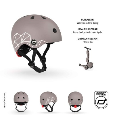 Kask dziecięcy Scoot & Ride XXS – ultralekki, bezpieczny, z lampką LED Kask dziecięcy Scoot & Ride XXS – ultralekki, bezpieczny, z lampką LED