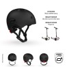 SCOOTANDRIDE Kask S-M dla dzieci 3+ Black