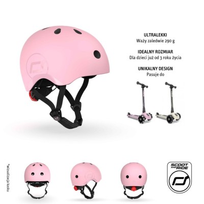 Kask dziecięcy Scoot & Ride S-M – lekki, regulowany, z lampką LED Kask dziecięcy Scoot & Ride S-M – lekki, regulowany, z lampką LED
